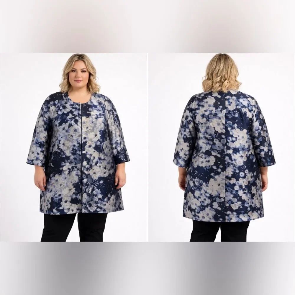 Frascara Elegant Floral Print Jacket, US22